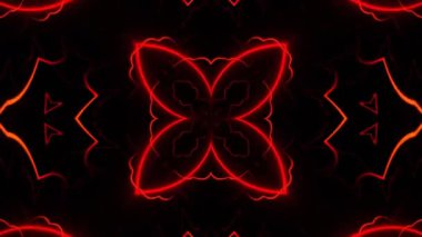 Renkli simetriyle gezgin kaleydoskop hareketi