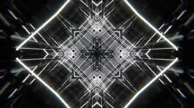 Renkli simetriyle gezgin kaleydoskop hareketi