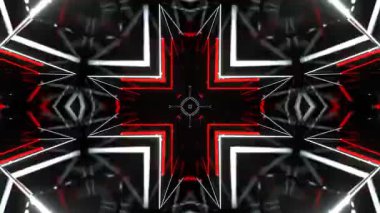 Renkli simetriyle gezgin kaleydoskop hareketi