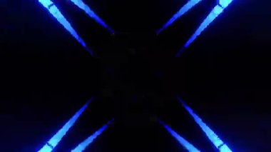 Renkli simetriyle gezgin kaleydoskop hareketi