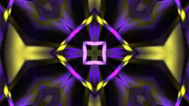 Renkli simetriyle gezgin kaleydoskop hareketi