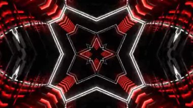 Renkli simetriyle gezgin kaleydoskop hareketi