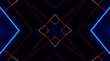 Renkli simetriyle gezgin kaleydoskop hareketi