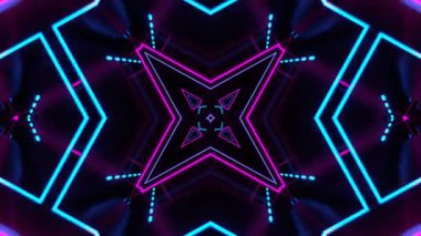 Renkli simetriyle gezgin kaleydoskop hareketi