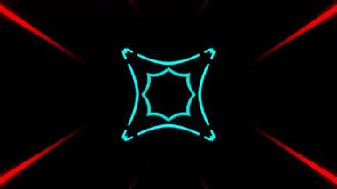 Renkli simetriyle gezgin kaleydoskop hareketi