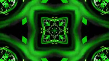 Renkli simetriyle gezgin kaleydoskop hareketi