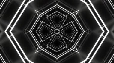 Renkli simetriyle gezgin kaleydoskop hareketi