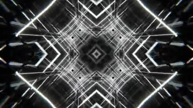 Renkli simetriyle gezgin kaleydoskop hareketi