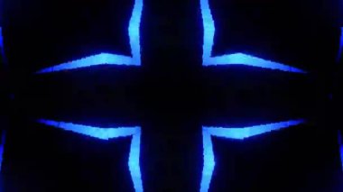 Renkli simetriyle gezgin kaleydoskop hareketi