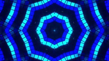 Renkli simetriyle gezgin kaleydoskop hareketi