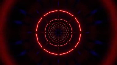 Renkli simetriyle gezgin kaleydoskop hareketi