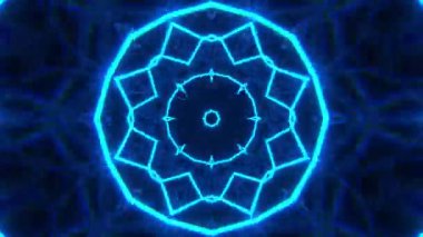 Renkli simetriyle gezgin kaleydoskop hareketi