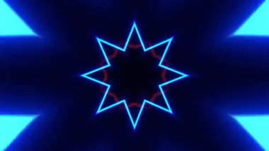 Renkli simetriyle gezgin kaleydoskop hareketi