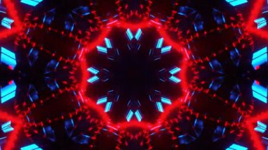 Renkli simetriyle gezgin kaleydoskop hareketi