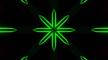 Renkli simetriyle gezgin kaleydoskop hareketi