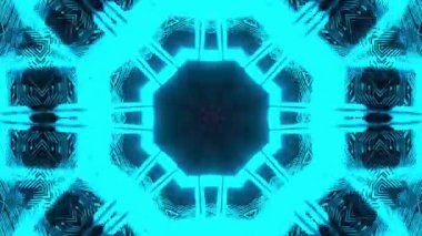 Renkli simetriyle gezgin kaleydoskop hareketi