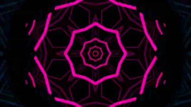 Renkli simetriyle gezgin kaleydoskop hareketi