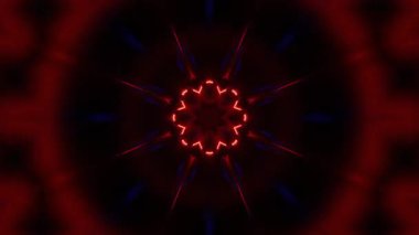 Renkli simetriyle gezgin kaleydoskop hareketi