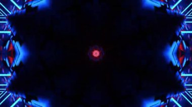 Renkli simetriyle gezgin kaleydoskop hareketi