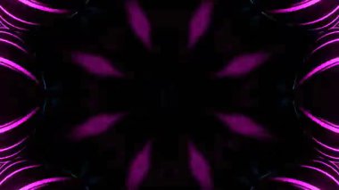 Renkli simetriyle gezgin kaleydoskop hareketi