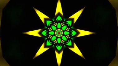 Renkli simetriyle gezgin kaleydoskop hareketi