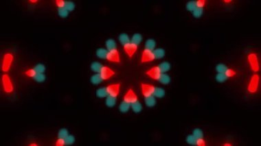 Renkli simetriyle gezgin kaleydoskop hareketi