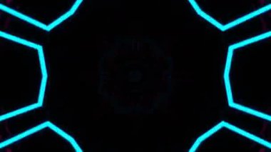 Renkli simetriyle gezgin kaleydoskop hareketi