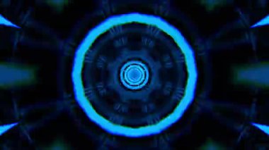 Renkli simetriyle gezgin kaleydoskop hareketi