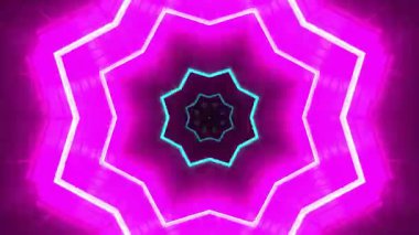 Renkli simetriyle gezgin kaleydoskop hareketi