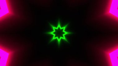 Renkli simetriyle gezgin kaleydoskop hareketi