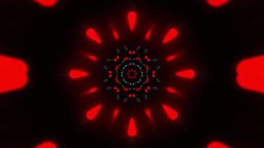 Renkli simetriyle gezgin kaleydoskop hareketi