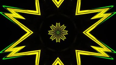 Renkli simetriyle gezgin kaleydoskop hareketi