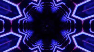 Renkli simetriyle gezgin kaleydoskop hareketi