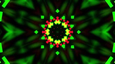 Renkli simetriyle gezgin kaleydoskop hareketi