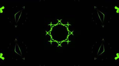 Renkli simetriyle gezgin kaleydoskop hareketi