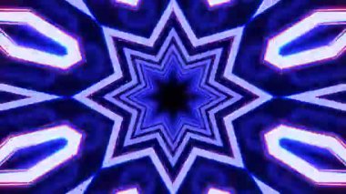 Renkli simetriyle gezgin kaleydoskop hareketi