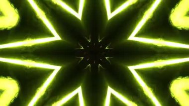 Renkli simetriyle gezgin kaleydoskop hareketi