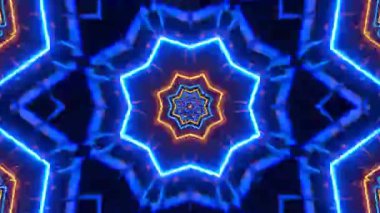 Renkli simetriyle gezgin kaleydoskop hareketi