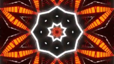 Renkli simetriyle gezgin kaleydoskop hareketi