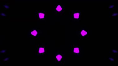 Renkli simetriyle gezgin kaleydoskop hareketi