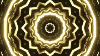 Renkli simetriyle gezgin kaleydoskop hareketi