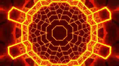 Renkli simetriyle gezgin kaleydoskop hareketi