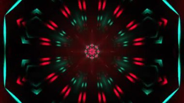 Renkli simetriyle gezgin kaleydoskop hareketi