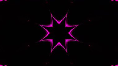 Renkli simetriyle gezgin kaleydoskop hareketi