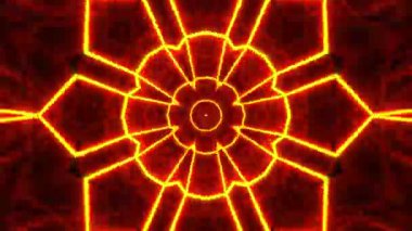 Renkli simetriyle gezgin kaleydoskop hareketi