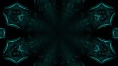 Renkli simetriyle gezgin kaleydoskop hareketi