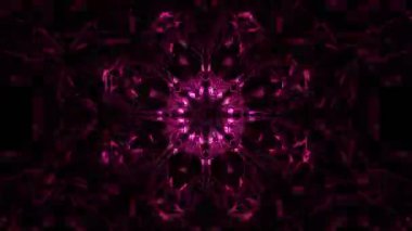 Renkli simetriyle gezgin kaleydoskop hareketi