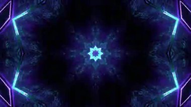 Renkli simetriyle gezgin kaleydoskop hareketi