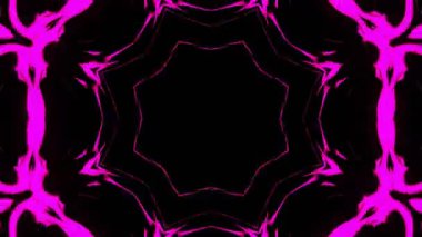 Renkli simetriyle gezgin kaleydoskop hareketi