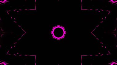 Renkli simetriyle gezgin kaleydoskop hareketi